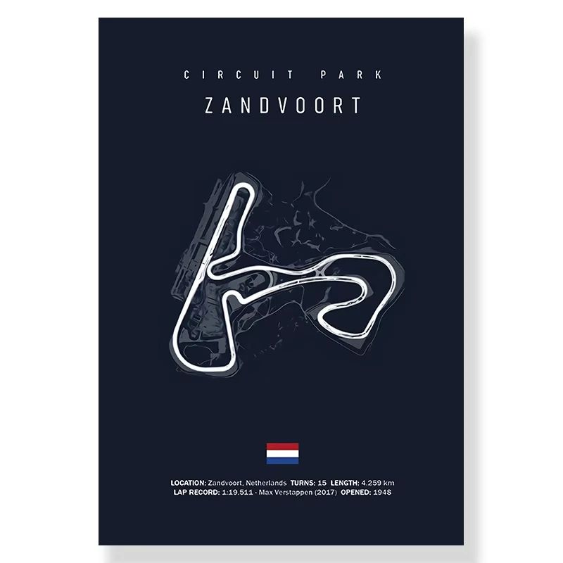 EverTrack F1 Race Track Canvas Wall Art Minimalist Motorsport Decor 11