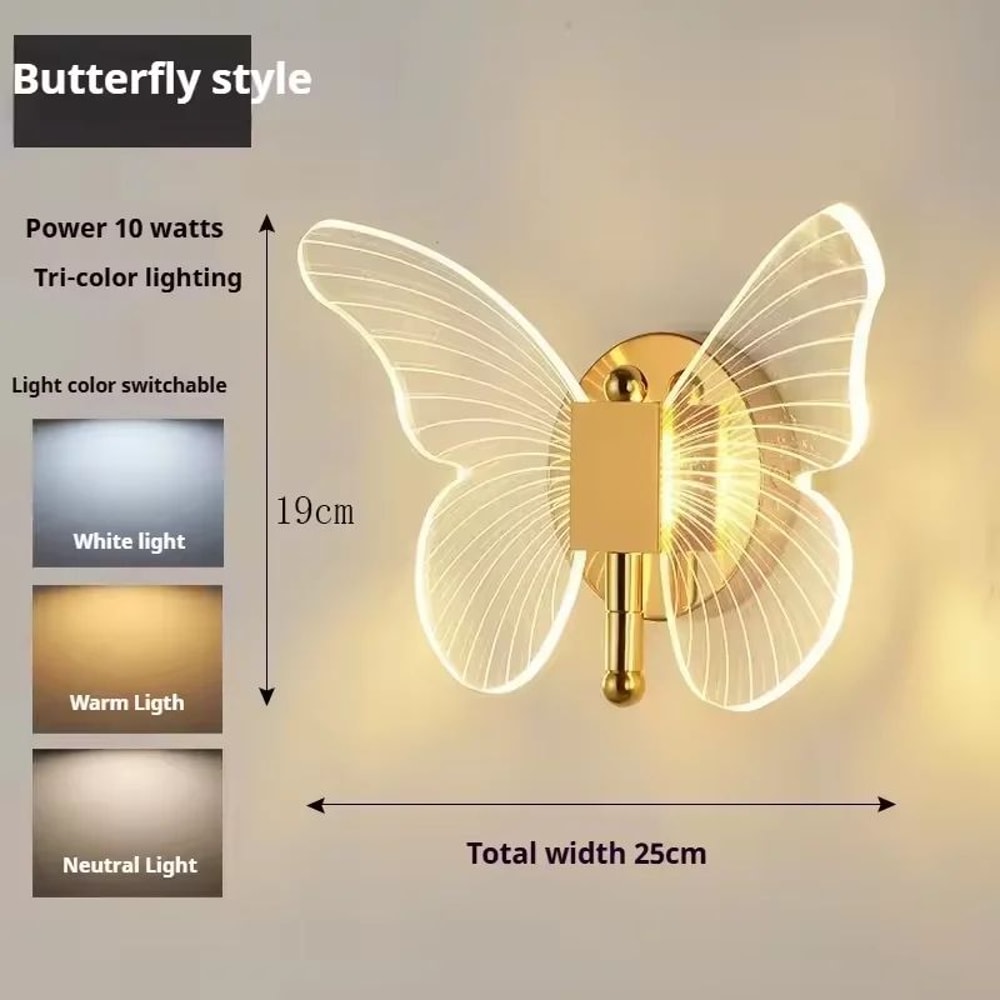 Butterfly Chandelier Modern Acrylic Hanging Light For Living Room Bedroom 10