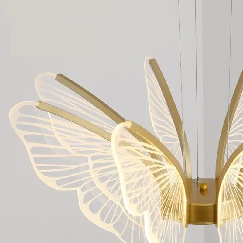 Butterfly Chandelier Modern Acrylic Hanging Light For Living Room Bedroom 5