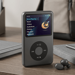 128gb retro mp3 player with bluetooth & fm radio