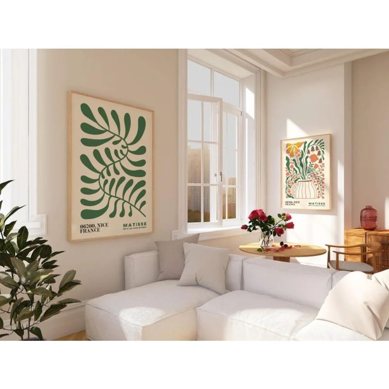 Matisse Inspired Floral Wall Art Set Modern Boho Prints 3