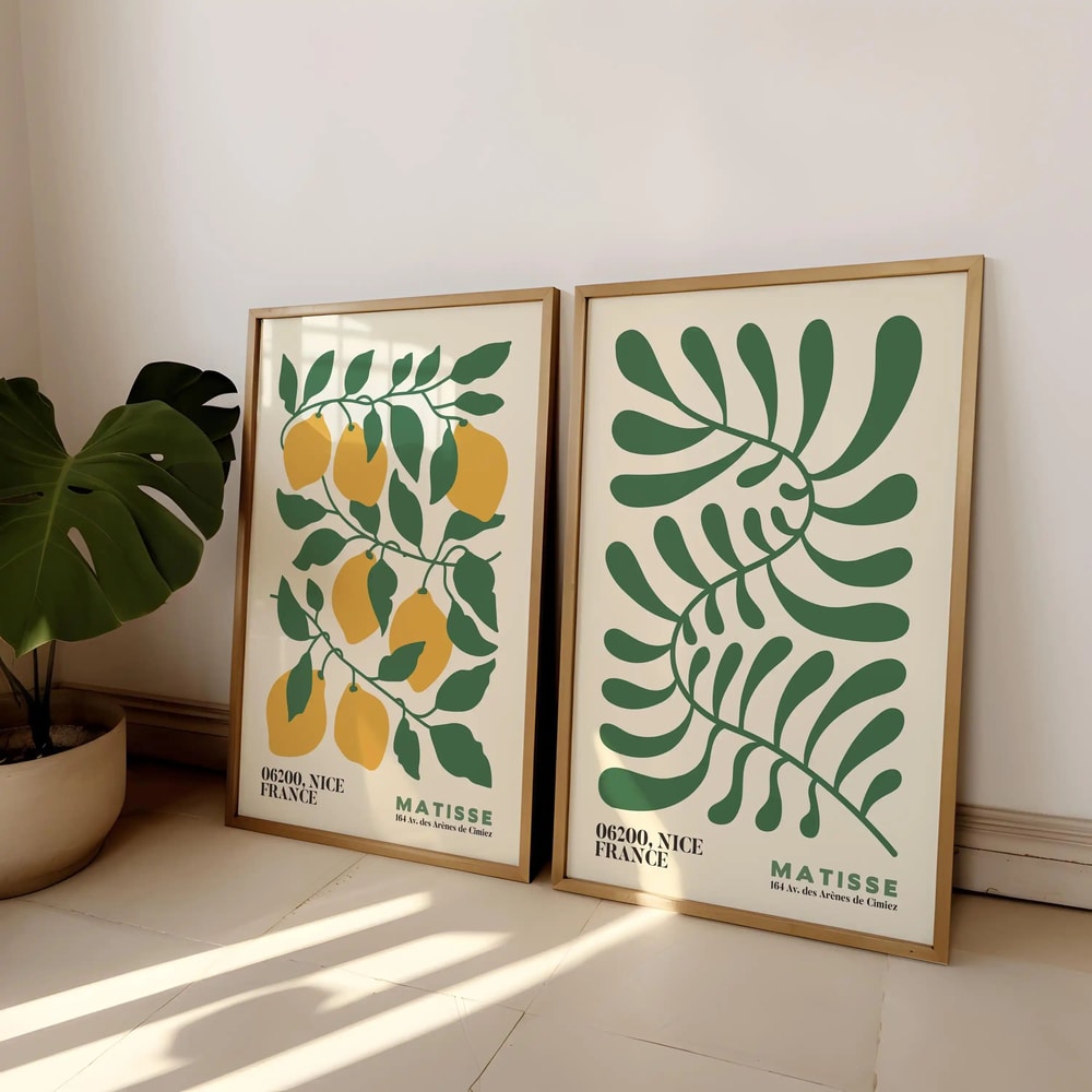 Matisse Inspired Floral Wall Art Set Modern Boho Prints 7