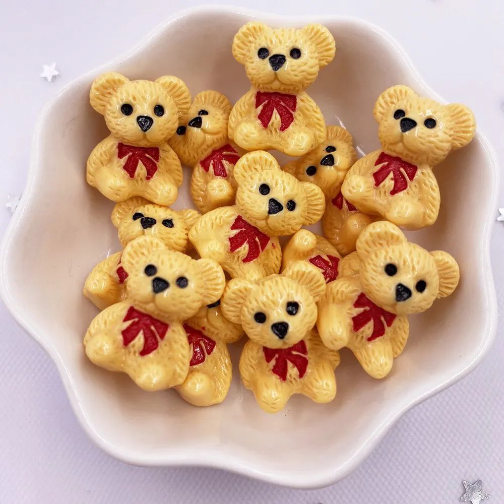 Kawaii Colorful Bear Resin Flatback Mini Decor Set 13