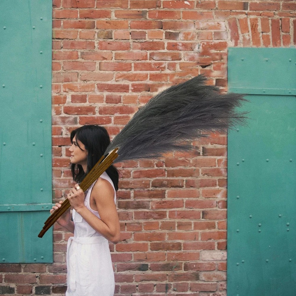 Luxury Tall Faux Pampas Grass Decor 120cm Fluffy Boho Home Accent 13