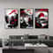 Vintage Japanese Landscape Wall Art Canvas Set Oriental Red Black Home Decor 3