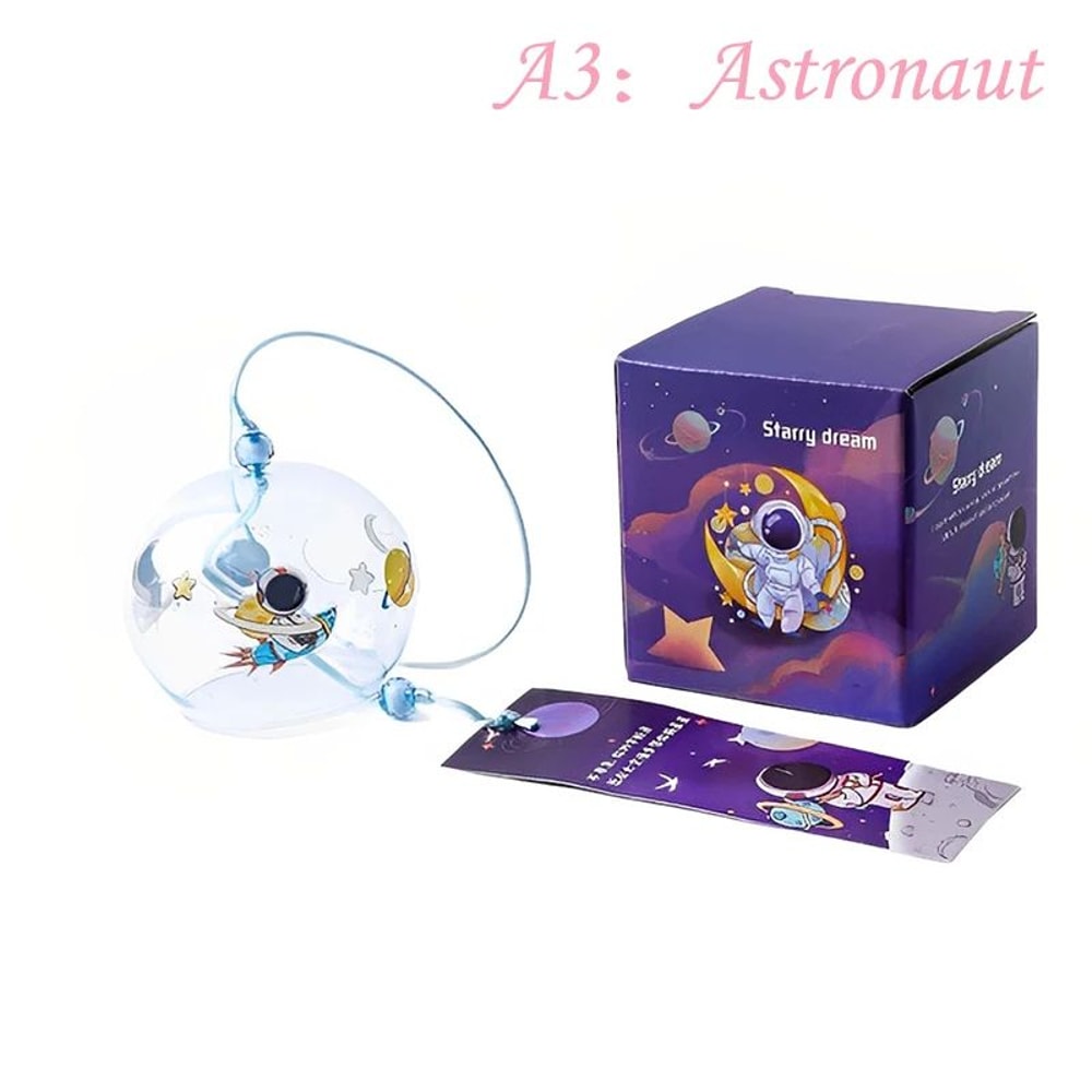 Japanese Glass Wind Chime Sakura Furin Hanging Zen Home Decor 7