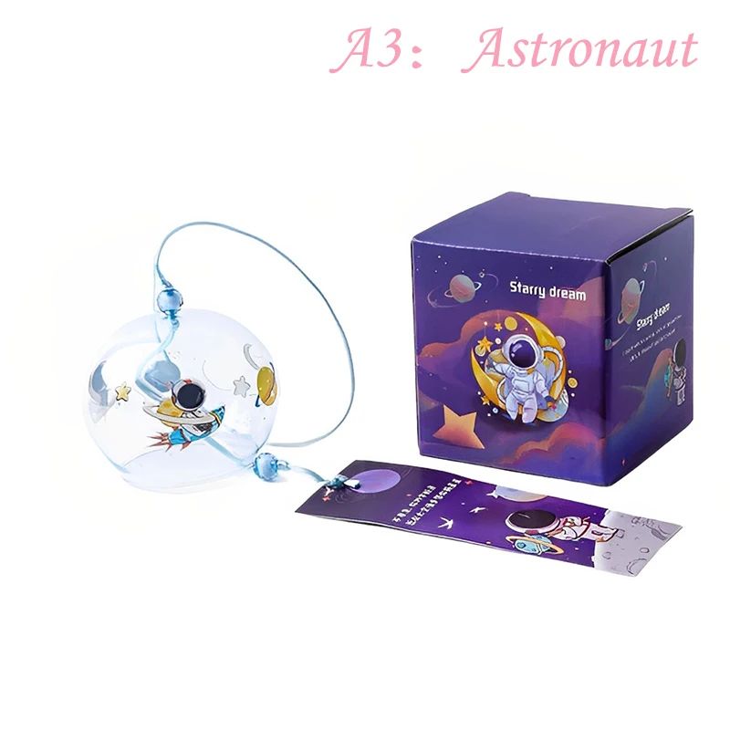 Japanese Glass Wind Chime Sakura Furin Hanging Zen Home Decor 7