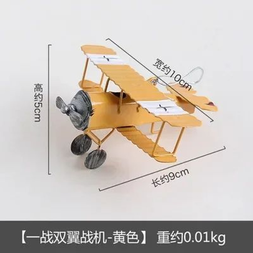 Vintage Metal Airplane Model Desk Decor Retro Aircraft Ornament 8