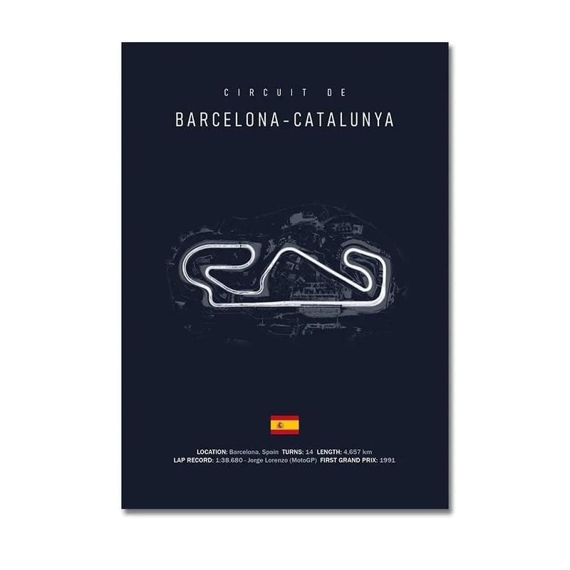 F1 Circuit Track Wall Art Canvas Motorsport Racing Poster 25