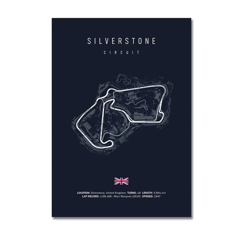F1 Circuit Track Wall Art Canvas Motorsport Racing Poster 26