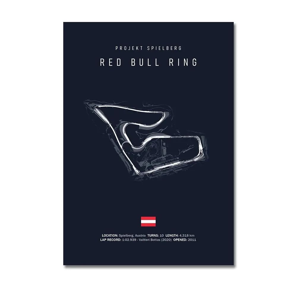 F1 Circuit Track Wall Art Canvas Motorsport Racing Poster 29