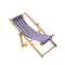 Mini Wooden Dollhouse Beach Chair Reclining Outdoor Furniture 7