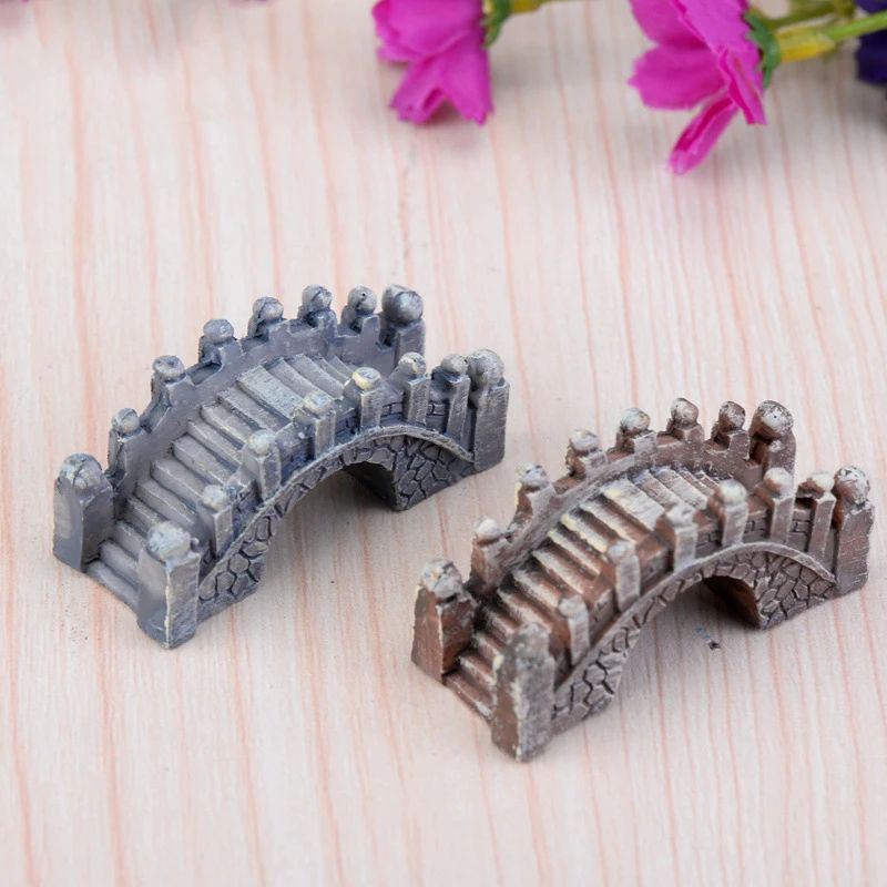 Mini Fairy Garden Accessories Set Landscape Decor Lighthouse Bridge Cottage 5