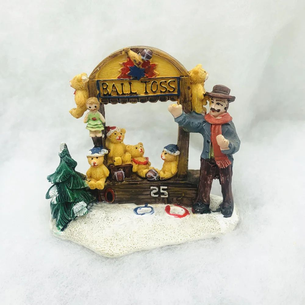 Mini Holiday Figurines Set Seasonal Desk Decor Miniatures 5