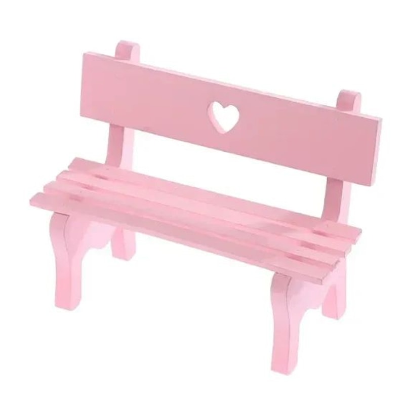 Mini Wooden Bench Fairy Garden Decor Dollhouse Landscape Accent 9