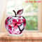 Crystal Apple Figurine Glass Paperweight Elegant Desk Decor 0