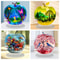 Crystal Apple Figurine Glass Paperweight Elegant Desk Decor 1