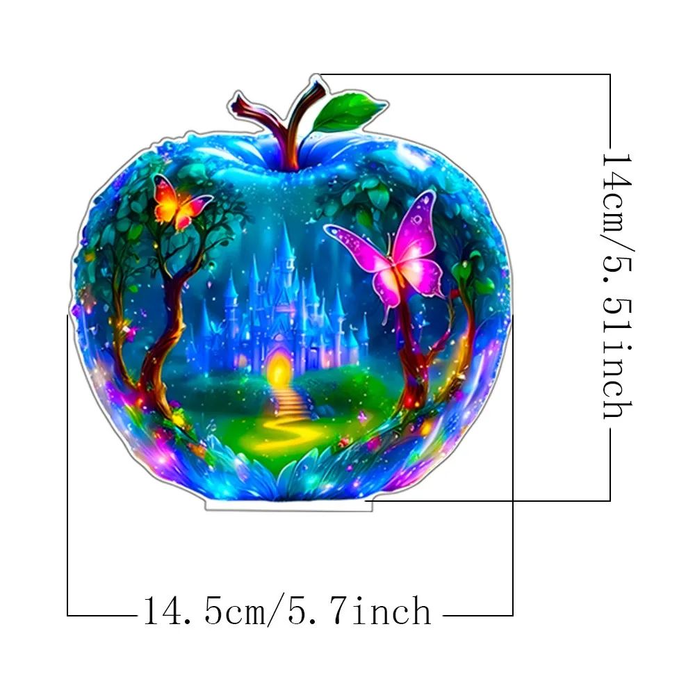 Crystal Apple Figurine Glass Paperweight Elegant Desk Decor 7