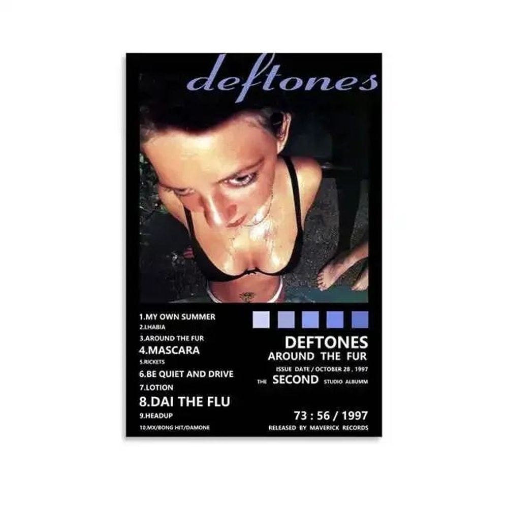 Deftones Around The Fur Poster Retro Rock Album Wall Art Canvas Decor 26