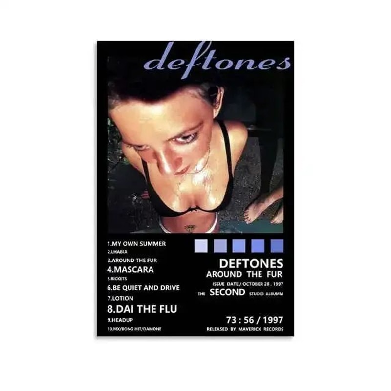 Deftones Around The Fur Poster Retro Rock Album Wall Art Canvas Decor 26