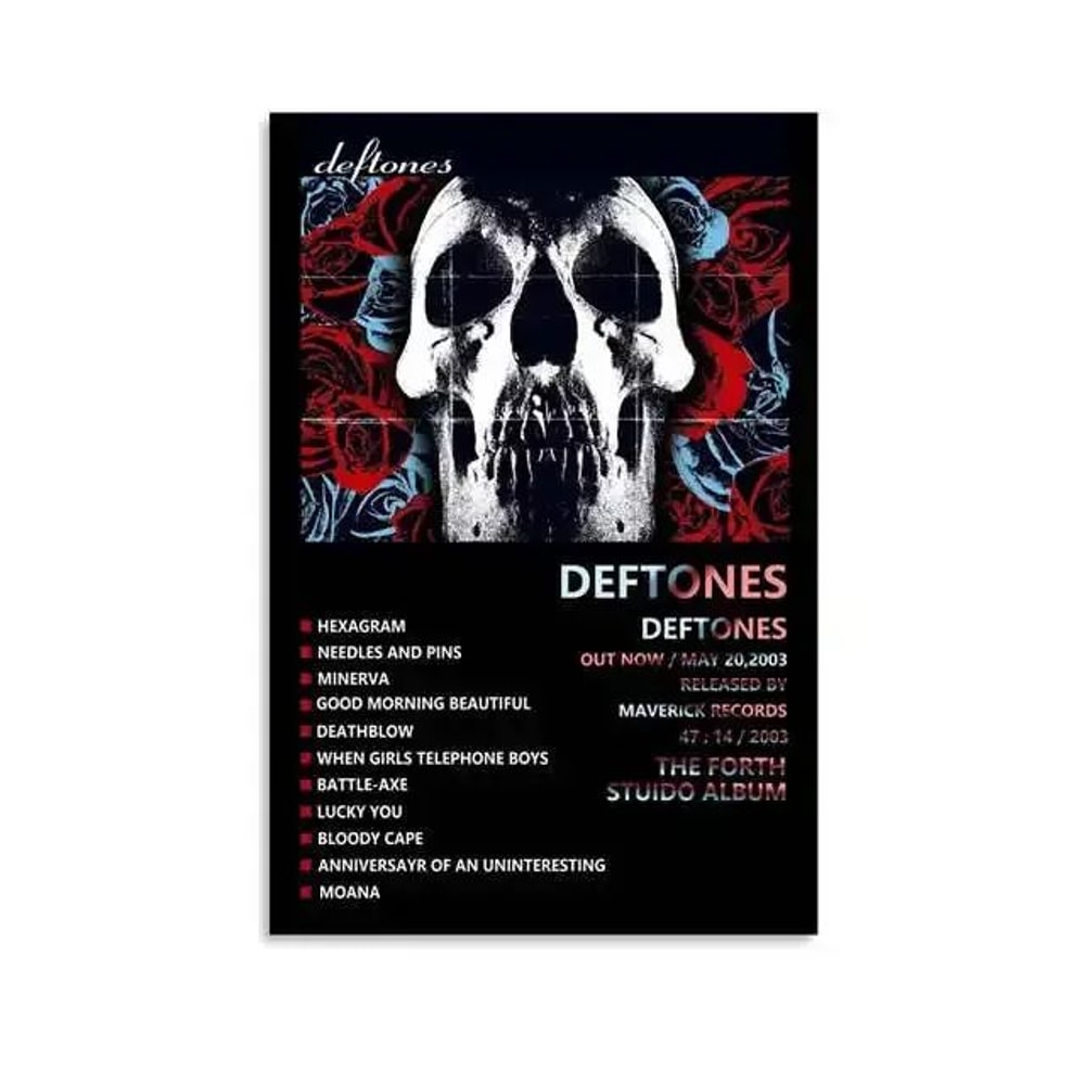 Deftones Around The Fur Poster Retro Rock Album Wall Art Canvas Decor 29