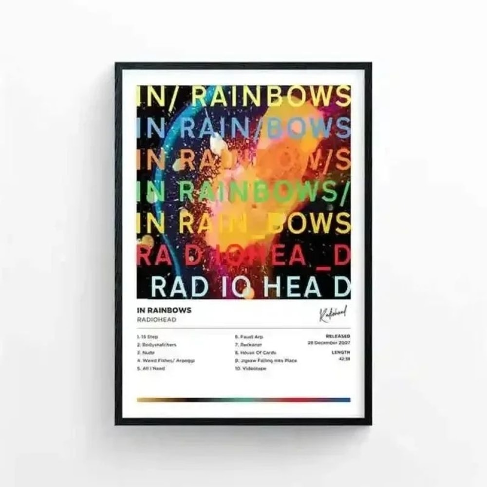 Radiohead The Bends Poster Retro Rock Album Wall Art Canvas Decor 7