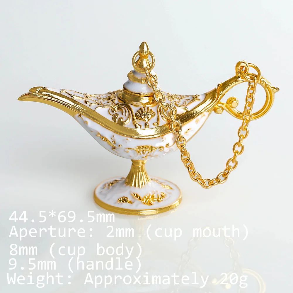 Vintage Aladdin Genie Lamp Decor Antique Metal Home Ornament Display Piece 5