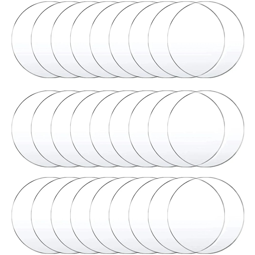 Clear Acrylic Ornament Blanks Round Disc DIY Craft Circles For Custom Decor 10