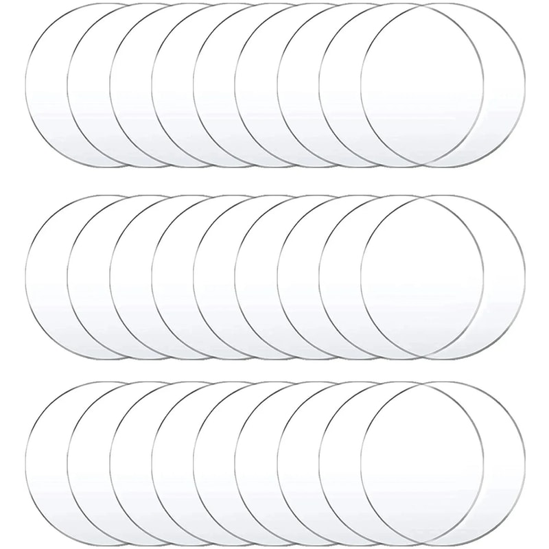 Clear Acrylic Ornament Blanks Round Disc DIY Craft Circles For Custom Decor 8