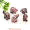 Mini Crystal Elephant Figurine Natural Stone Healing Decor Gift 26