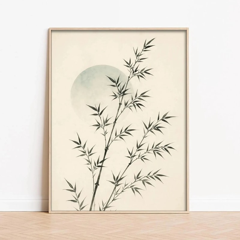 Japanese Pine Tree Wall Art Zen Nature Canvas Calm Forest Decor 8