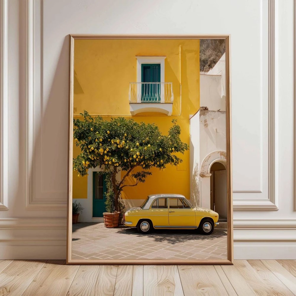 Italian Lemon Tree Wall Art Cottagecore Canvas Spring Landscape Decor 13