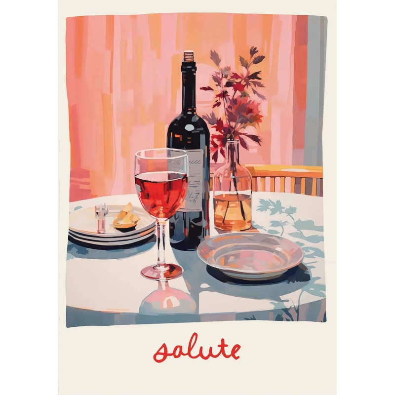 Italian Cocktail Food Wall Art Aperol Spritz Pizza Kitchen Canvas Decor 16