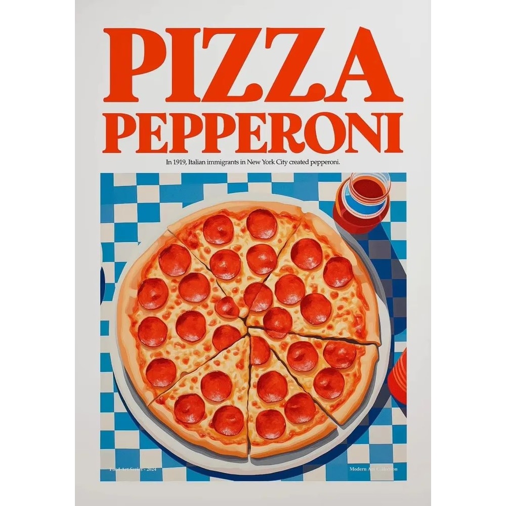 Italian Cocktail Food Wall Art Aperol Spritz Pizza Kitchen Canvas Decor 24