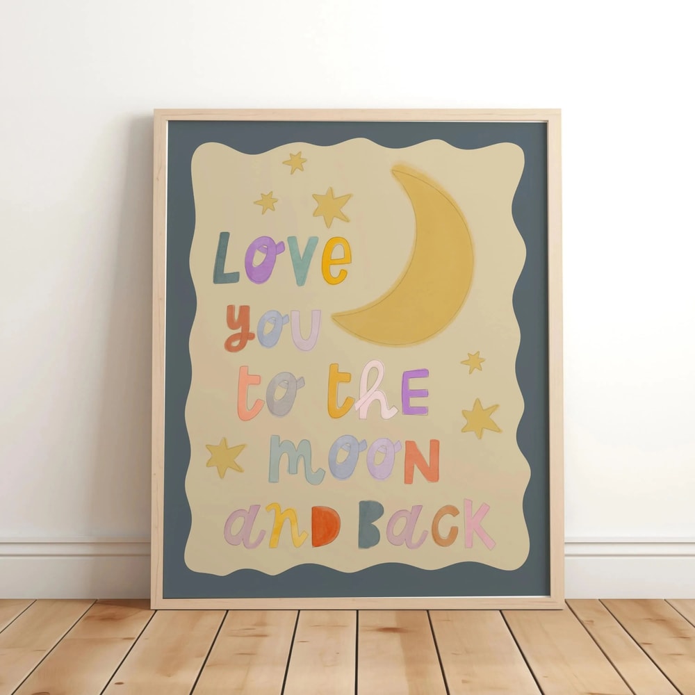 Unicorn Nursery Wall Art Inspirational Kids Room Canvas Magic Quote Decor 10