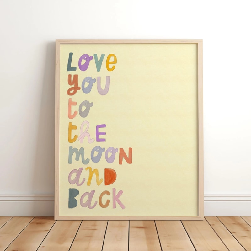 Unicorn Nursery Wall Art Inspirational Kids Room Canvas Magic Quote Decor 20