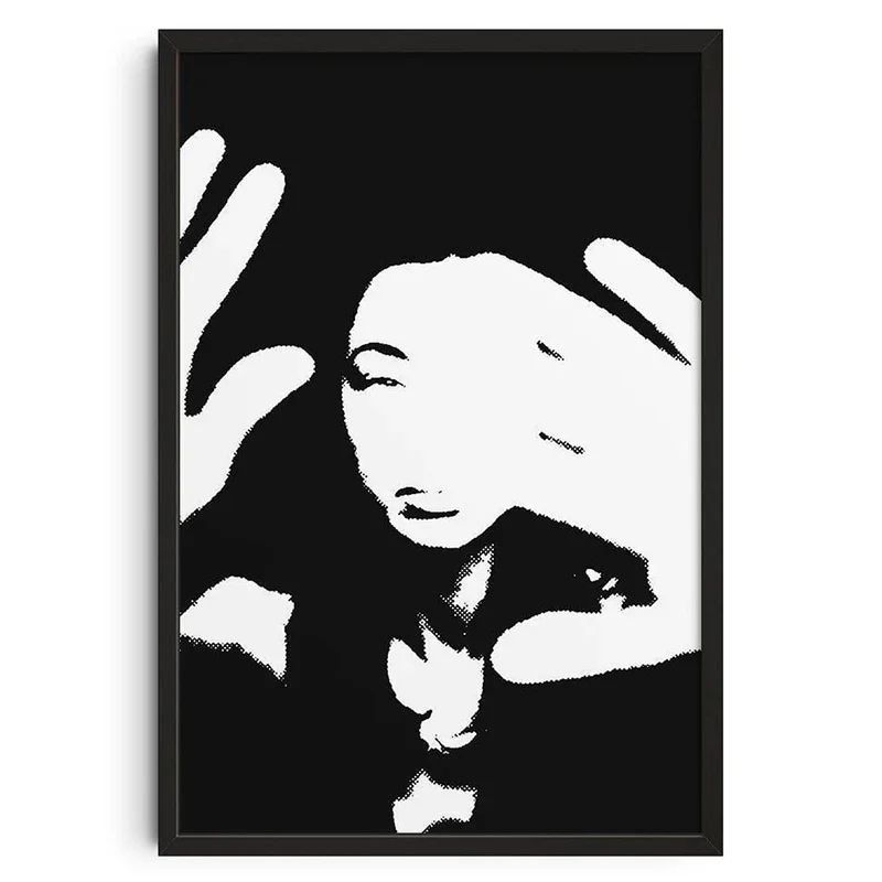 Japanese Snake Wall Art Bauhaus Geometric Canvas Mid Century Modern Decor 17