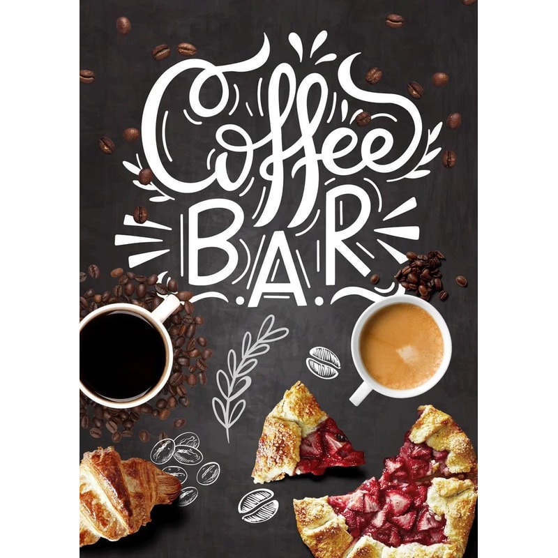 Coffee Cup Wall Art Nordic Cafe Canvas Poster Kitchen Bakery Decor 12