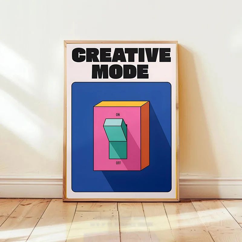 Mental Health Quote Wall Art Colorful Retro Cartoon Canvas Positive Decor 10