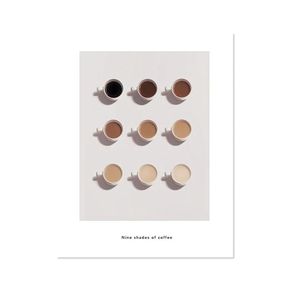 Coffee Guide Wall Art Barista Chart Canvas Cafe Kitchen Decor 15