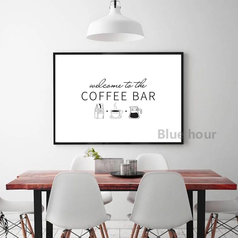 Coffee Guide Wall Art Barista Chart Canvas Cafe Kitchen Decor 4
