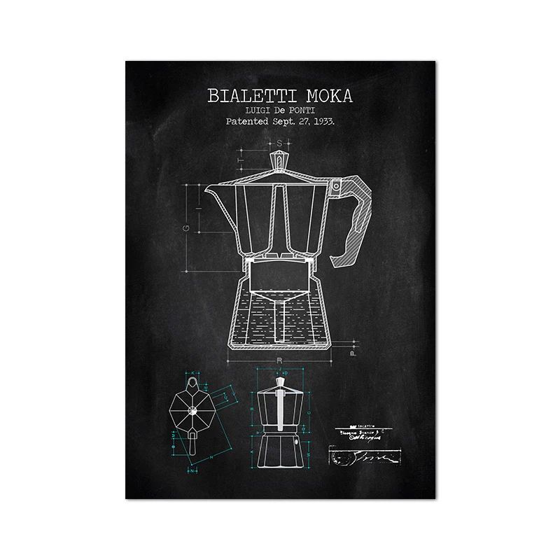 Coffee Guide Wall Art Barista Chart Canvas Cafe Kitchen Decor 20