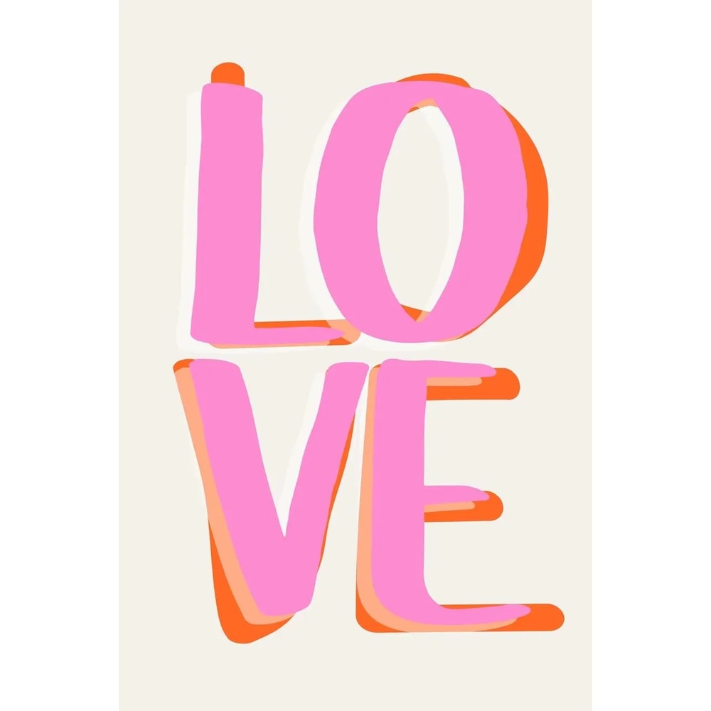 More Amor Por Favor Wall Art Pink Love Quote Canvas Colorful Decor 12
