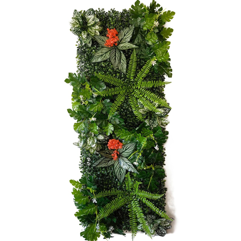 Artificial Plant Wall Panel Greenery Backdrop Decorative Fence Panel 6