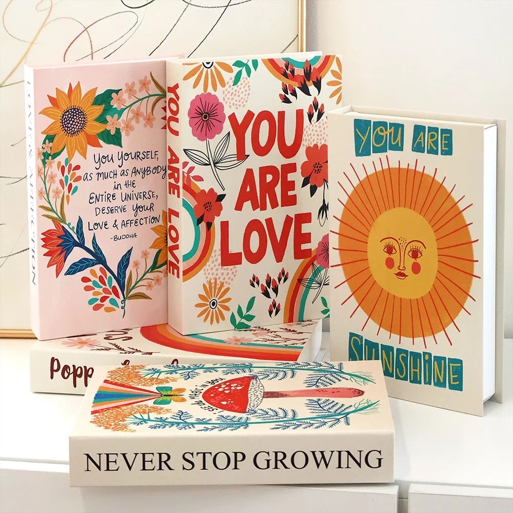 Luxury Decorative Fake Books Aesthetic Coffee Table Book Decor Set 0