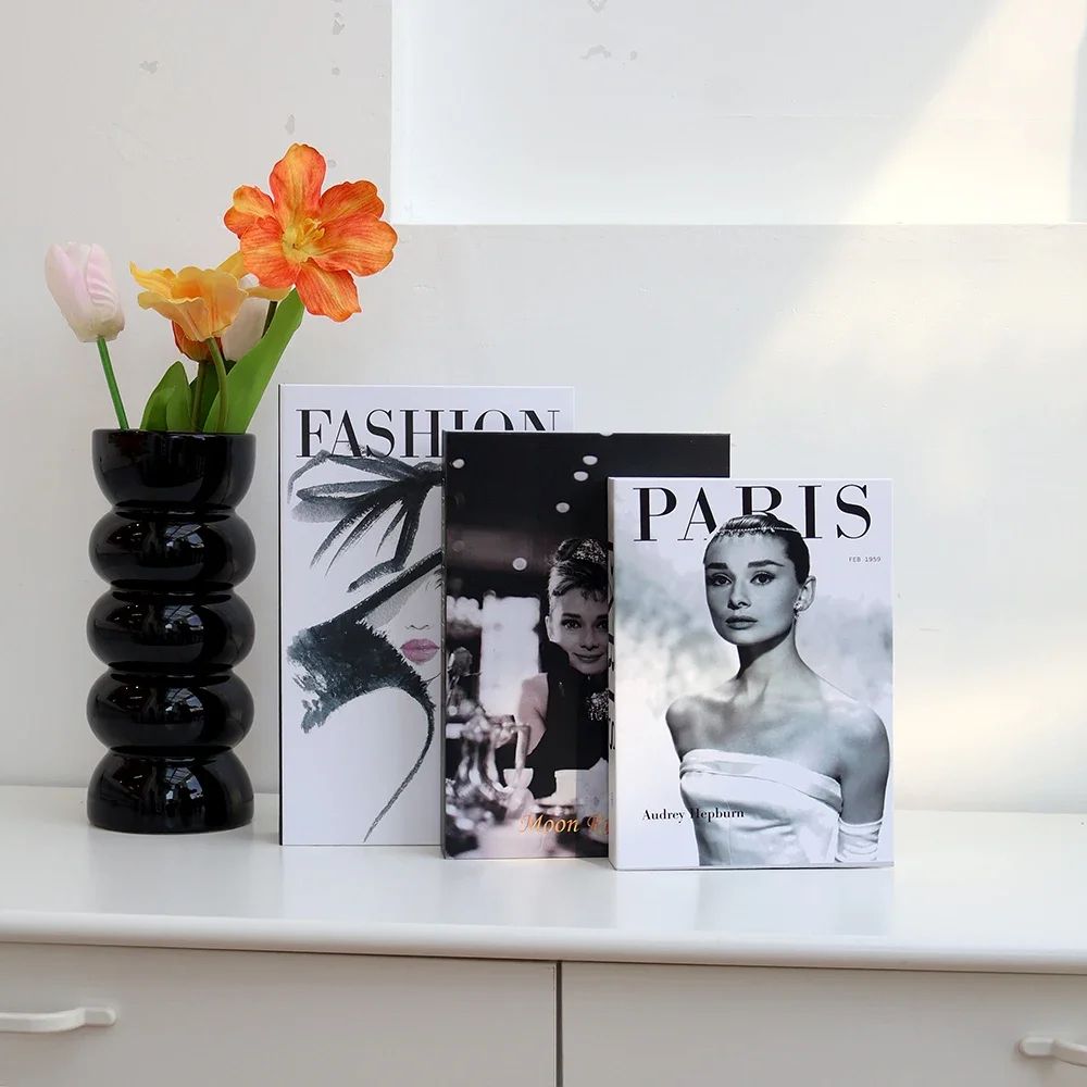 Decorative Fake Book Set Coffee Table Aesthetic Bookshelf Decor 17