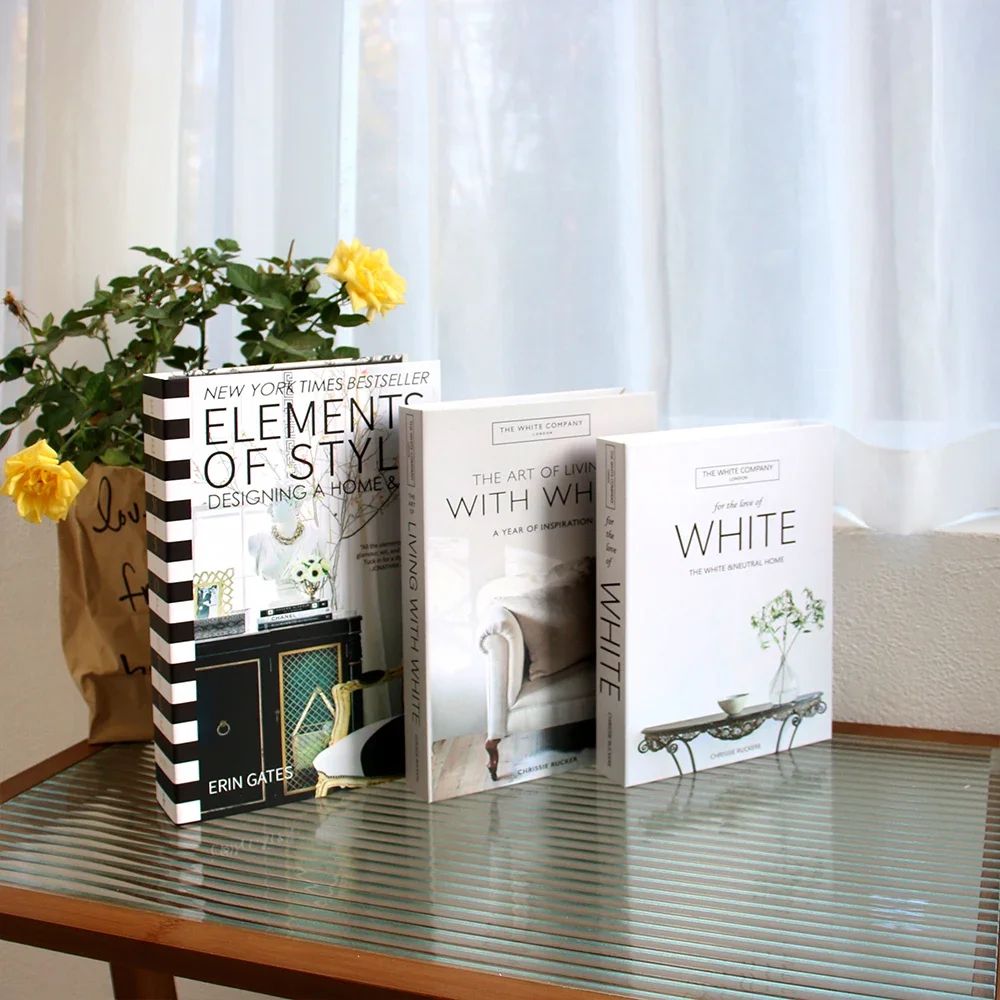 Decorative Fake Book Set Coffee Table Aesthetic Bookshelf Decor 20