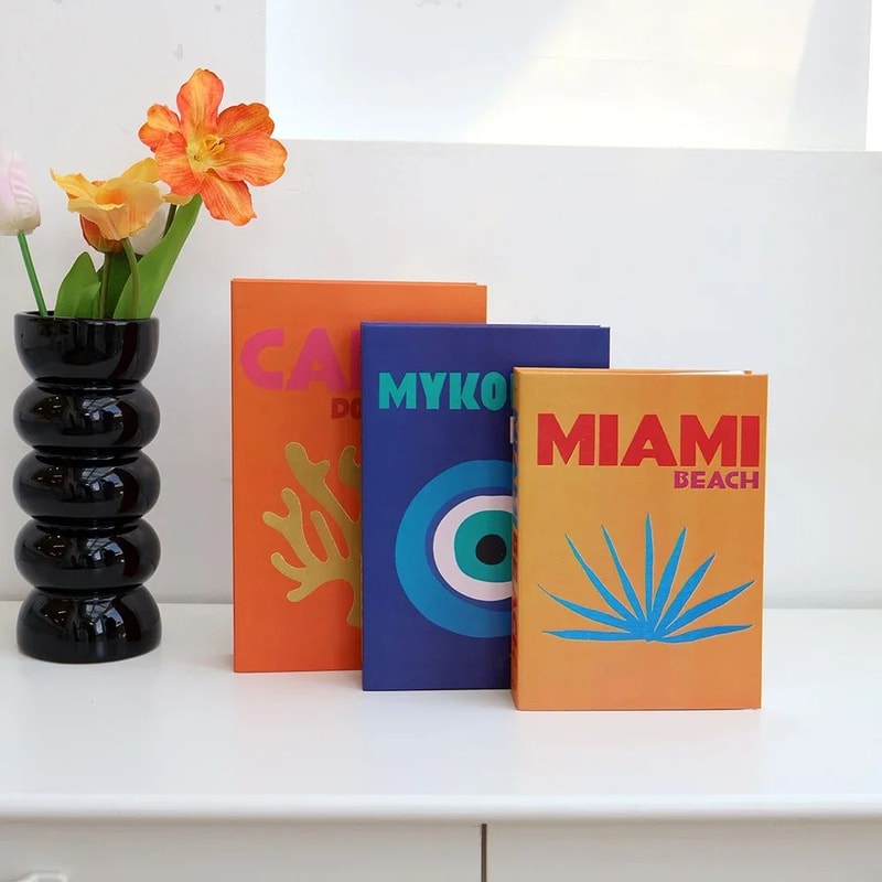 Decorative Fake Book Set Coffee Table Aesthetic Bookshelf Decor 21