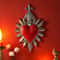 Flaming Heart Arrow Wall Decor Resin Love Sculpture Accent 1