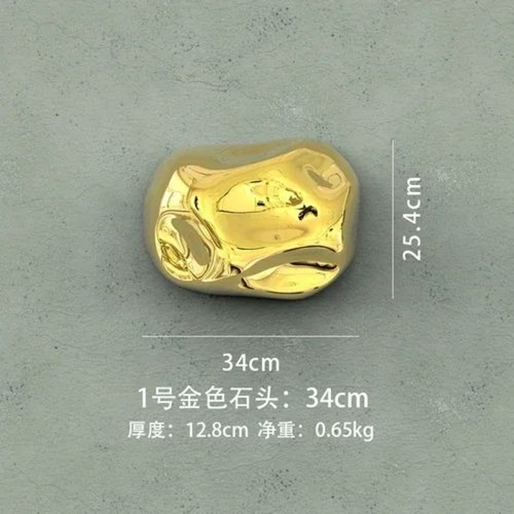 3D Golden Stone Wall Decor Luxury Textured Wall Hanging Accent 12